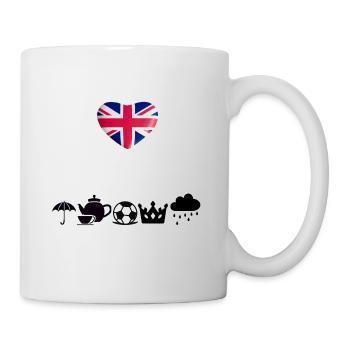 Idée cadeau amusante au Royaume-Uni Angleterre Union Jack - Mug blanc - blanc - Droite