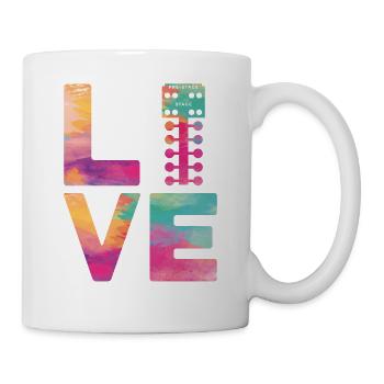 Drag Racing Race Car Aquarelle - Mug blanc - blanc - Droite