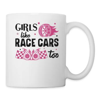 Drag Racing Race Car Girl Girls - Mug blanc - blanc - Droite