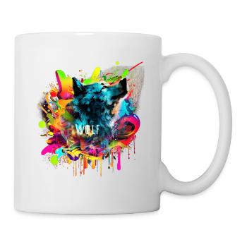 Wolf - Tasse - Weiß - Rechts