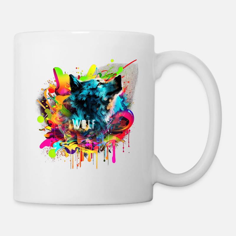 Wolf - Tasse - Weiß