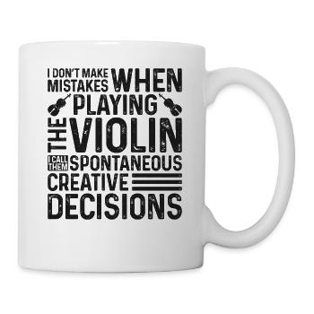 Violoniste de violon que je ne fais pas - Mug blanc - blanc - Droite