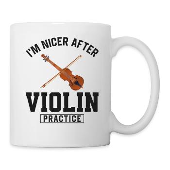 Violin Violinist I'm Nicer After - Mug - white - Right
