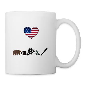 USA Therapie lustig witzig Geschenkidee Amerika - Tasse - Weiß - Rechts