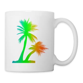 Tropical Beach Paradise Palm Rainbow 5 - Mug - white - Right