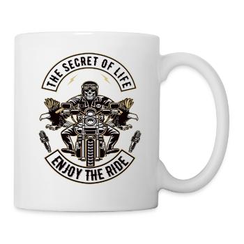 Secret de vie Profitez de la balade Moto Motard - Mug blanc - blanc - Droite