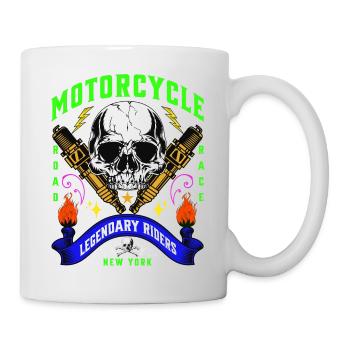 MOTORCYCLE NEWYORK - Mug blanc - blanc - Droite