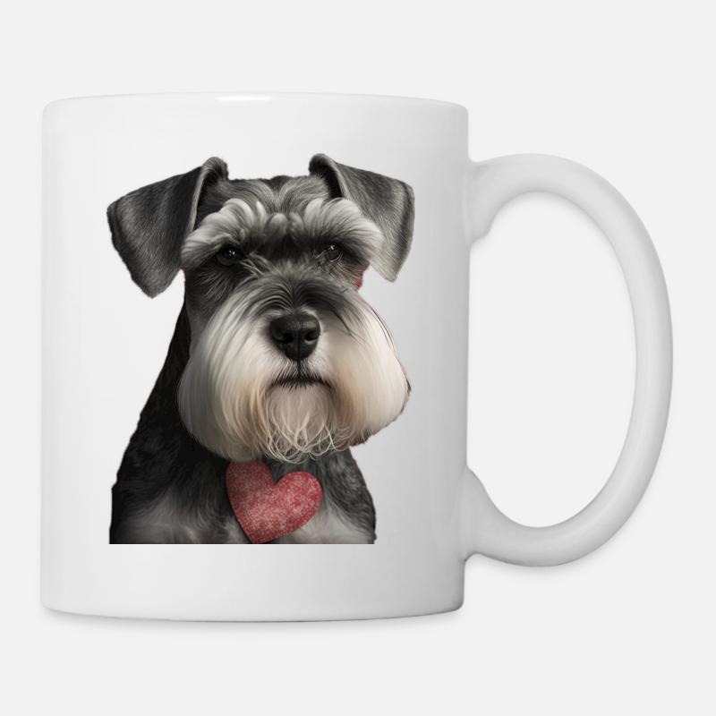Schnauzer Valentins Tag - Tasse - Weiß