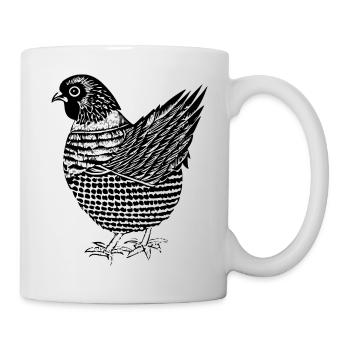 Funny Chicken Line Art Pop Art Minimalist 2 - Mug - white - Right