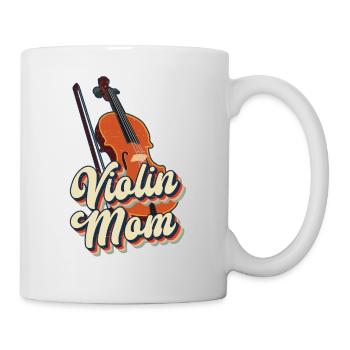 Violon Violoniste Maman Rétro Vintage - Mug blanc - blanc - Droite