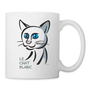 Design - the white cat - Mug - white - Right
