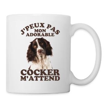 Mon adorable chien cocker - Mug blanc - blanc - Droite