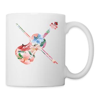 Violin Violinist Tropical Flower - Mug - white - Right
