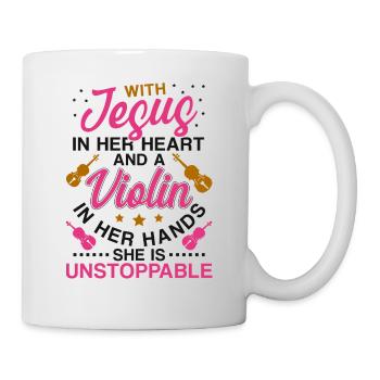 Violoniste Violoniste Jesus Faith - Mug blanc - blanc - Droite
