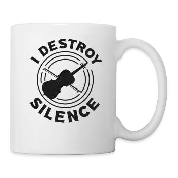 Violoniste de violon I Destroy Silence - Mug blanc - blanc - Droite