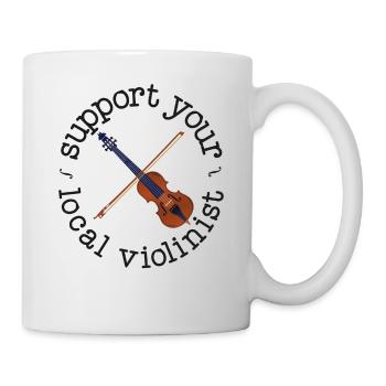 Violin Violinist Support Your - Mug - white - Right