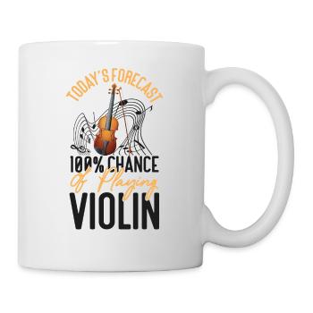 Violin Violinist Today's Forecast - Tasse - Weiß - Rechts