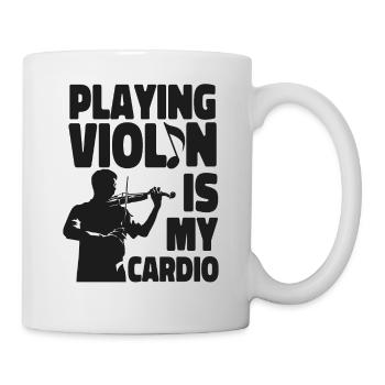 Violoniste violoniste jouant du violon est - Mug blanc - blanc - Droite
