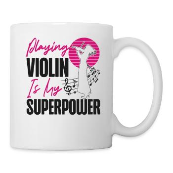 Violoniste violoniste jouant du violon est - Mug blanc - blanc - Droite