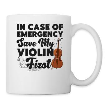 Violoniste En Cas De - Mug blanc - blanc - Droite