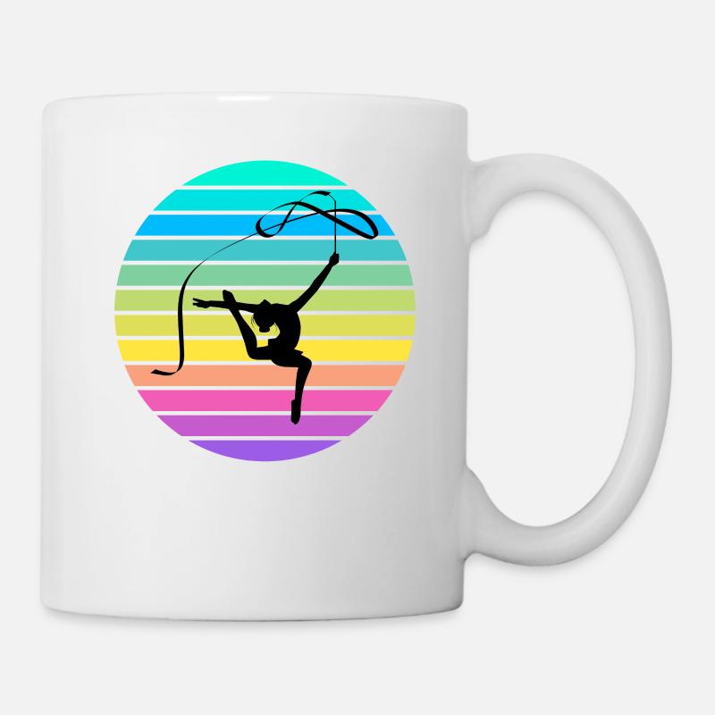 sunset Gymnastik 5 - Tasse - Weiß