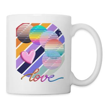 colourful love 3 - Tasse - Weiß - Rechts