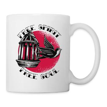 Free Spirit Free Soul Swallow Freedom Peace - Mug - white - Right