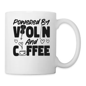 Violin Violinist Coffee Powered By - Tasse - Weiß - Rechts