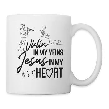 Violin Violinist Jesus Christian - Tasse - Weiß - Rechts