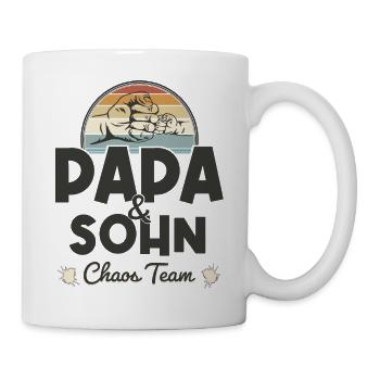 Papa & Sohn, Perfekte Chaos Team - Tasse - Weiß - Rechts