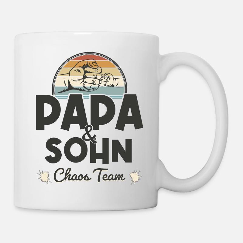 Papa & Sohn, Perfekte Chaos Team - Tasse - Weiß