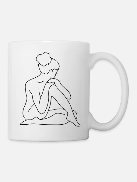 Woman pose - Mug blanc - blanc