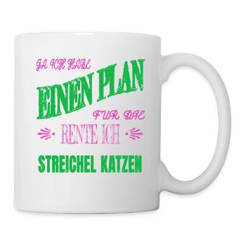 streunerkatze säugetier falbkatze lustiger spruch - Tasse - Weiß - Rechts