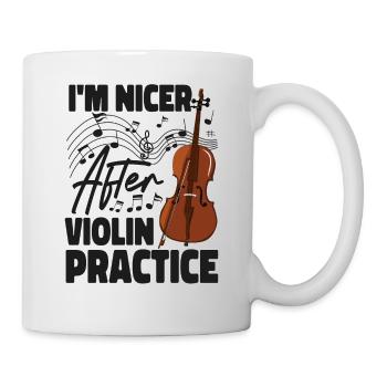 Violin Violinist I'm Nicer After - Mug - white - Right