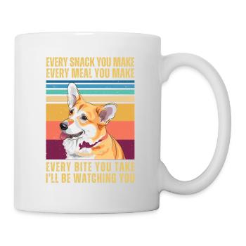 CORGI BEOBACHTEN - Tasse - Weiß - Rechts