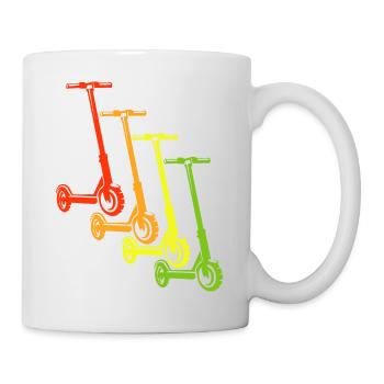E-Scooter E-Roller Scooter - Tasse - Weiß - Rechts