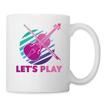 Violon Violoniste Rétro Années 80 90s - Mug blanc - blanc - Droite