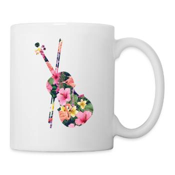 Violin Violinist Tropical Flower - Mug - white - Right