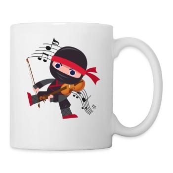 Violin Violinist Ninja Violin - Tasse - Weiß - Rechts