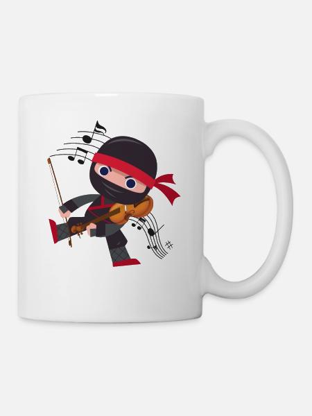 Violin Violinist Ninja Violin - Tasse - Weiß