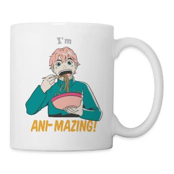 Je suis ANI-Mazing! Retro Anime & Ramen Lover Designs - Mug blanc - blanc - Droite
