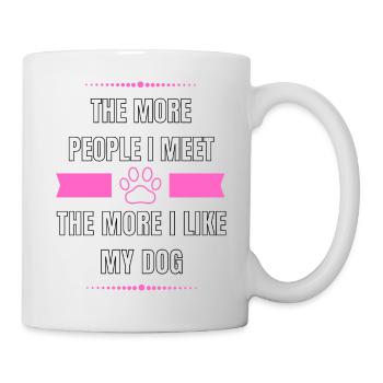 J’aime mon chien, Pink - Mug blanc - blanc - Droite