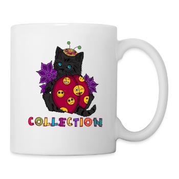 lustige Katze - Tasse - Weiß - Rechts