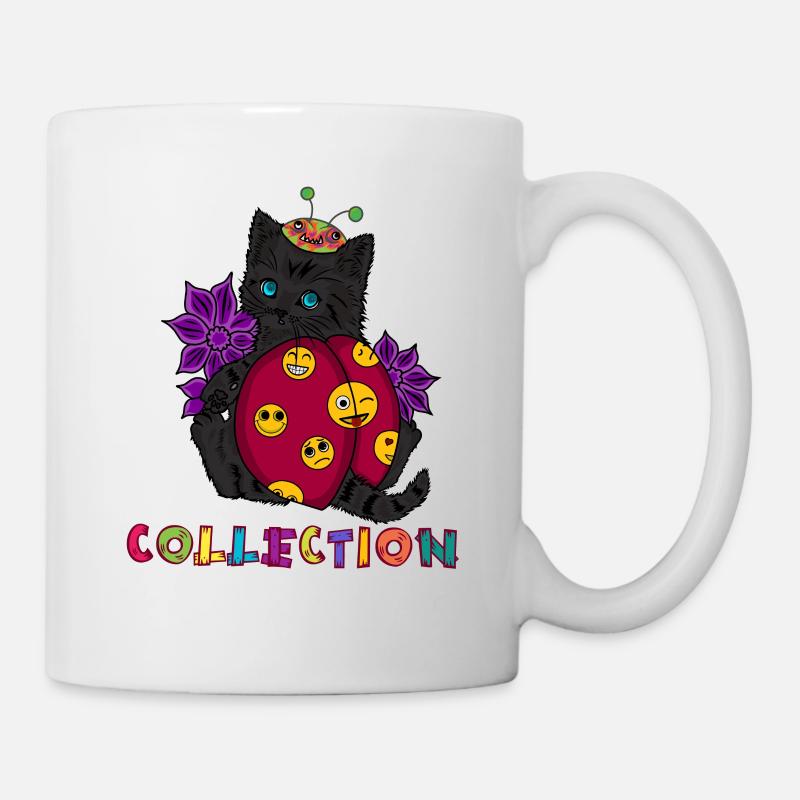 lustige Katze - Tasse - Weiß