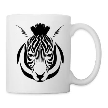 Fun Zebra Cartoon lustig Natur Tier Safari 19 - Tasse - Weiß - Rechts