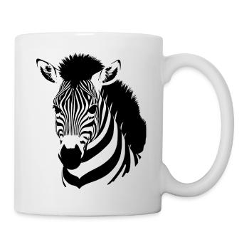 Fun Zebra Cartoon Funny Nature Animal Safari 20 - Mug - white - Right
