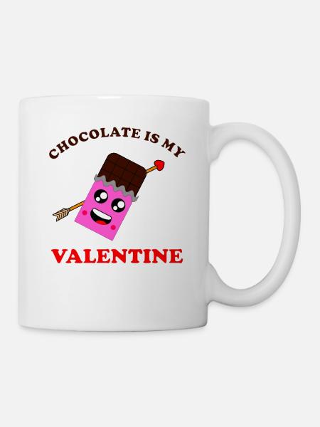 Chocolate for Valentine's Day - what more do you need - Mug - white