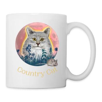 Chat de pays - Mug blanc - blanc - Droite