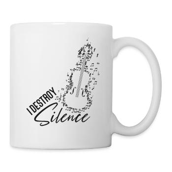 Violoniste de violon I Destroy Silence - Mug blanc - blanc - Droite