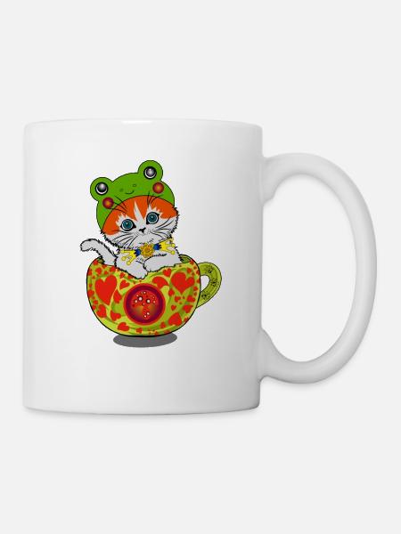 Katze - Tasse - Weiß